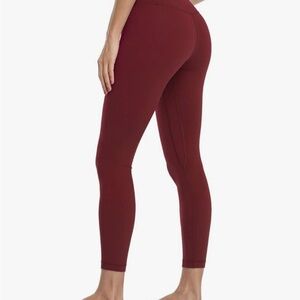 Women's Burgundy 7/8 yoga Leggings